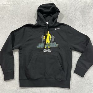 Nike Hoodie Men's Medium Graphic Logo Les Schwab Black Pullover Training